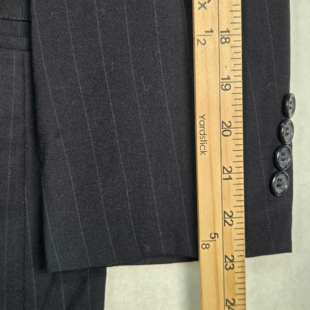 Brooks Brothers Blazer Mens 39 Navy Blue Pinstripe Wool Brooksease Sport Coat - Picture 11 of 11
